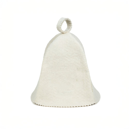 White Sauna Hat Bell Shape