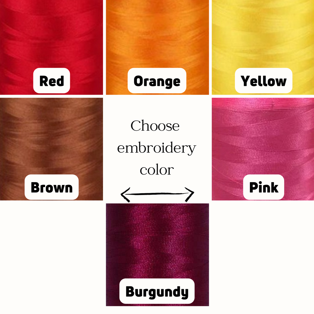 6 colors of embroidery threads
